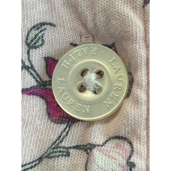 LRLauren Womens L Pink Floral Pajamas 2 Piece Set Black Label  Sleep Wear - Picture 7 of 9